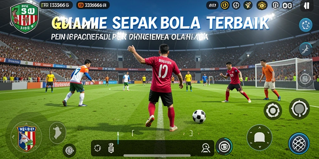 Tampilan gameplay sepak bola yang mendebarkan dari 333666.