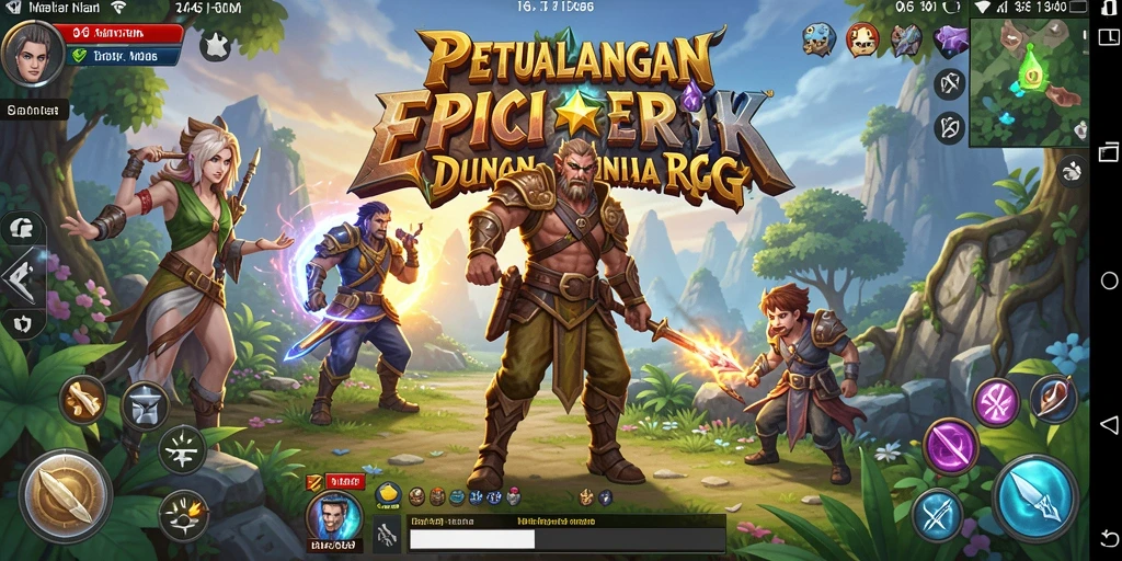 Gameplay RPG yang memukau dengan petualangan seru.