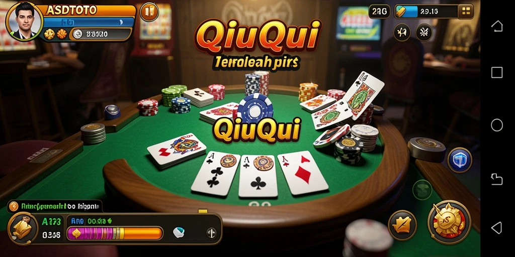 Tampilan gameplay QiuQiu yang seru dan interaktif.
