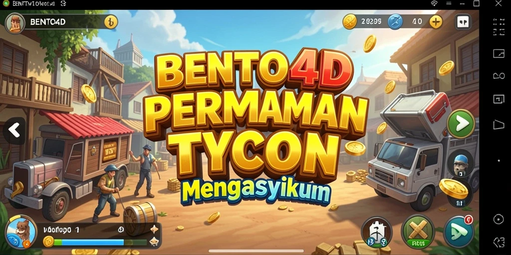 Tampilan seru gameplay Tycoon di BENTO4D dengan grafis menarik.