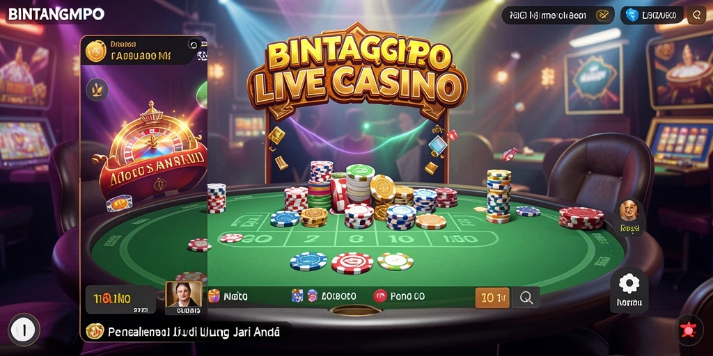 Tampilan gameplay Live Casino yang mendebarkan dari BINTANGMPO.