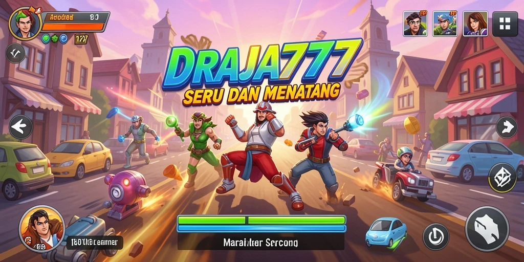 Tampilan seru gameplay DRAJA777 dengan tantangan Arcade menarik.