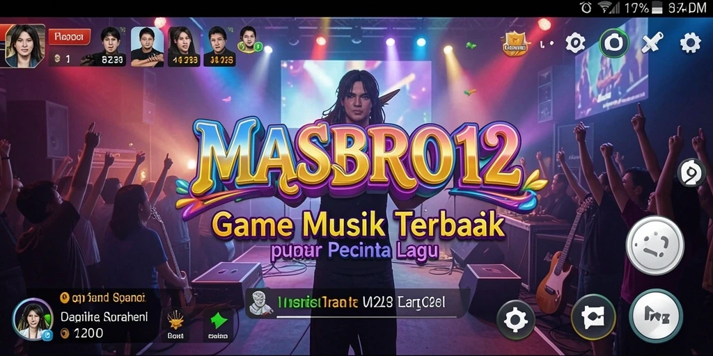 Tangkapan layar <strong>MASBRO12</strong> menampilkan pengalaman bermain musik yang mengasyikkan.