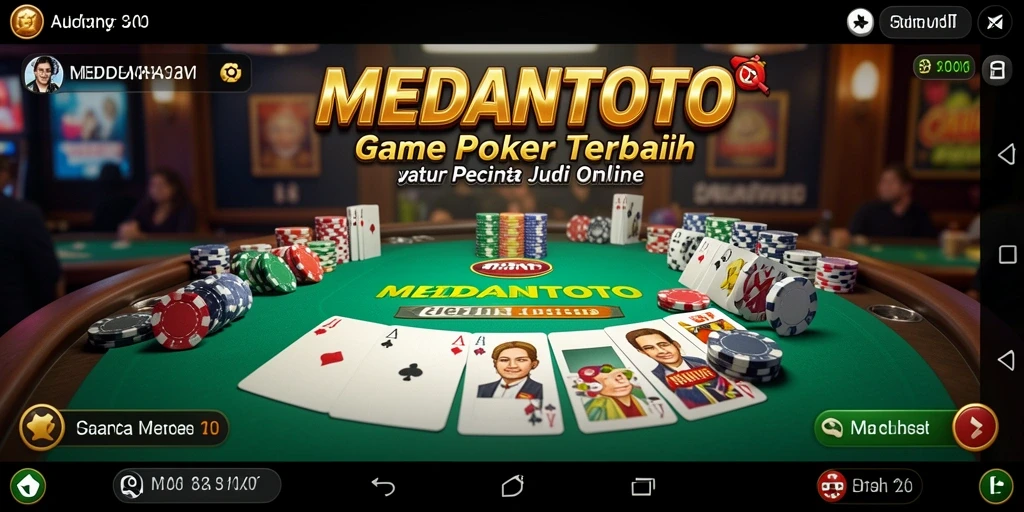 Screenshot MEDANTOTO menampilkan gameplay Poker yang seru dan menarik.