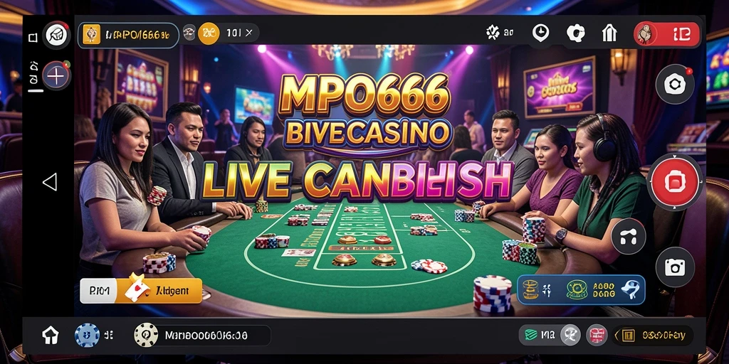 Tampilan gameplay Live Casino yang menegangkan dan interaktif.