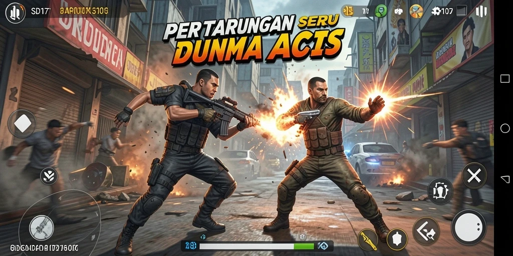 Tampilan menarik dari gameplay SD107 yang seru dan mendebarkan.