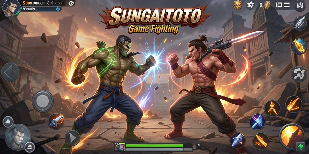 Gameplay Fighting yang intens dan mendebarkan dalam SUNGAITOTO.